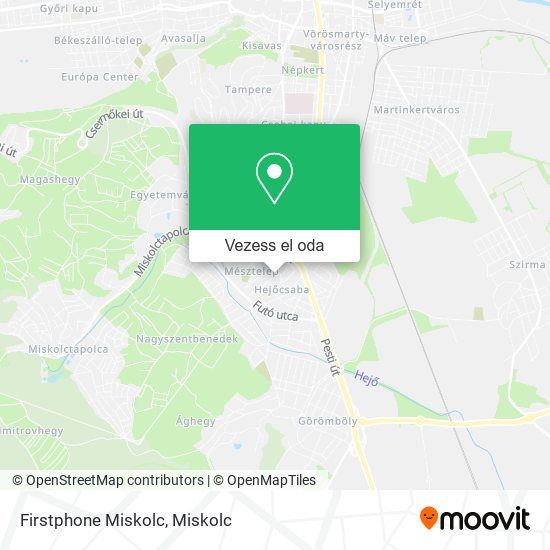 Firstphone Miskolc térkép