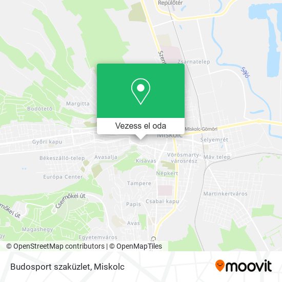 Budosport szaküzlet térkép