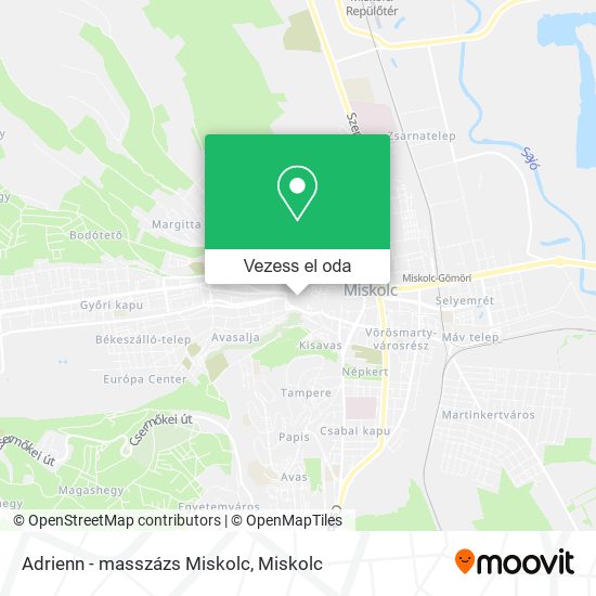 Adrienn - masszázs Miskolc térkép