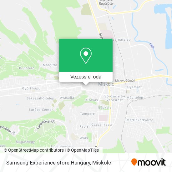 Samsung Experience store Hungary térkép