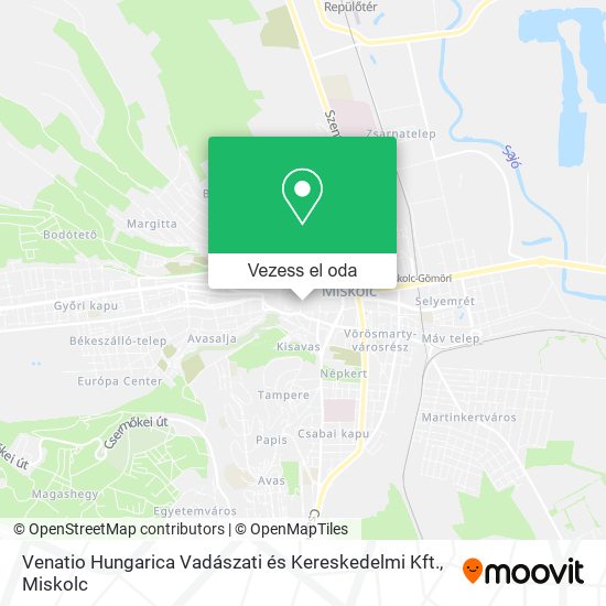 Venatio Hungarica Vadászati és Kereskedelmi Kft. térkép