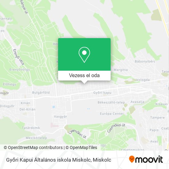 Győri Kapui Általános iskola Miskolc térkép