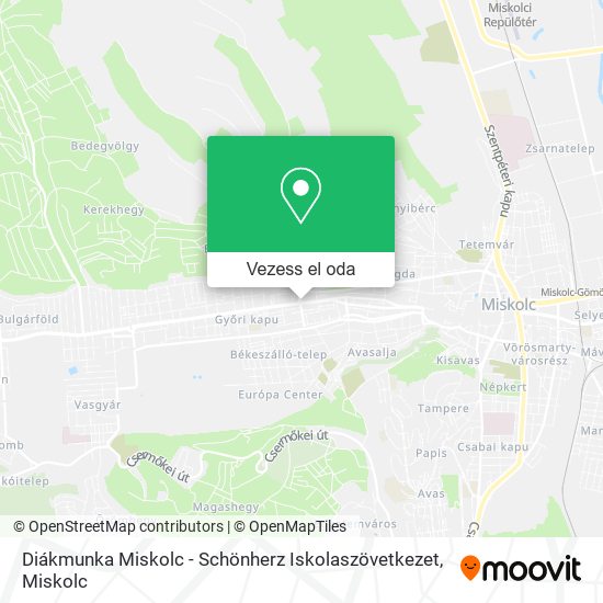 Diákmunka Miskolc - Schönherz Iskolaszövetkezet térkép