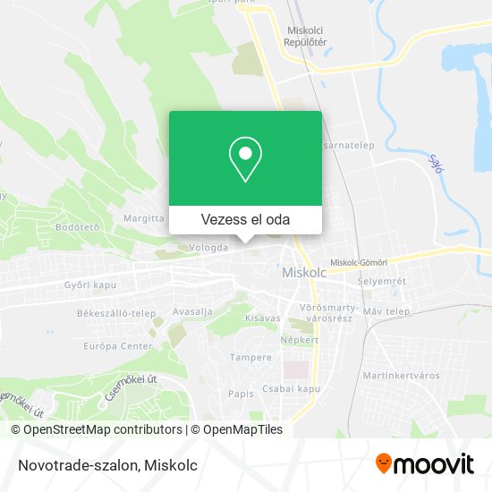 Novotrade-szalon térkép