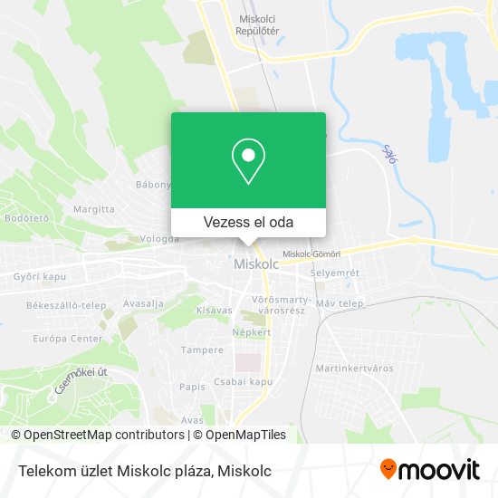 Telekom üzlet Miskolc pláza térkép