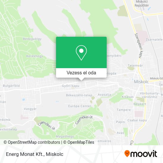 Energ Monat Kft. térkép