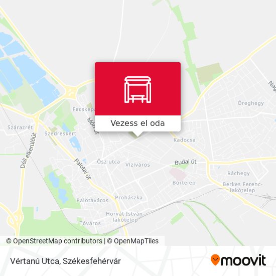 Vértanú Utca térkép