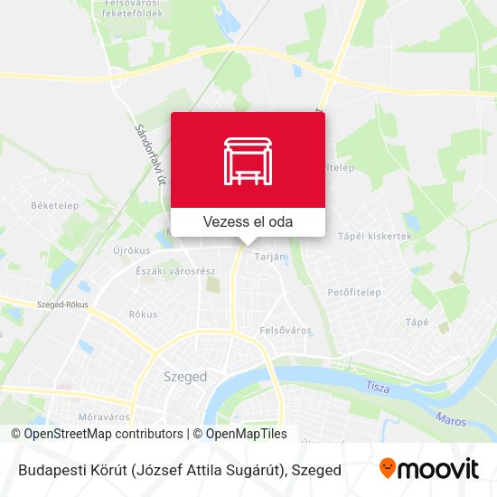 Budapesti Körút (József Attila Sugárút) térkép