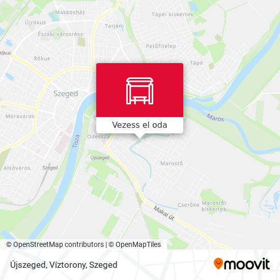 Újszeged, Víztorony térkép