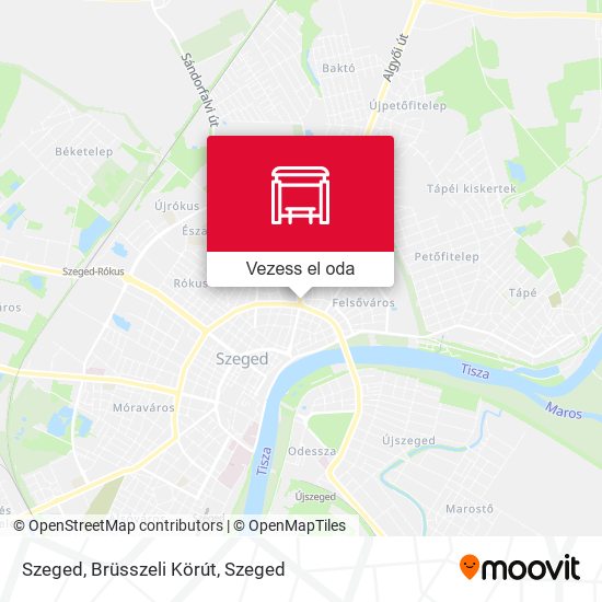 Szeged, Brüsszeli Körút térkép
