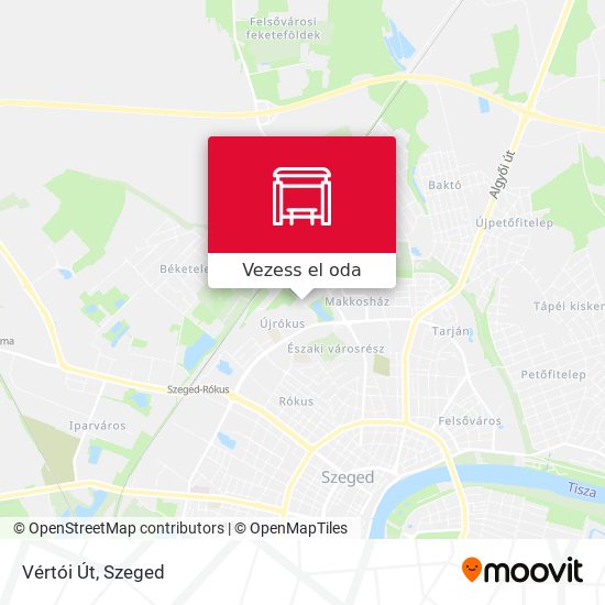 Vértói Út térkép