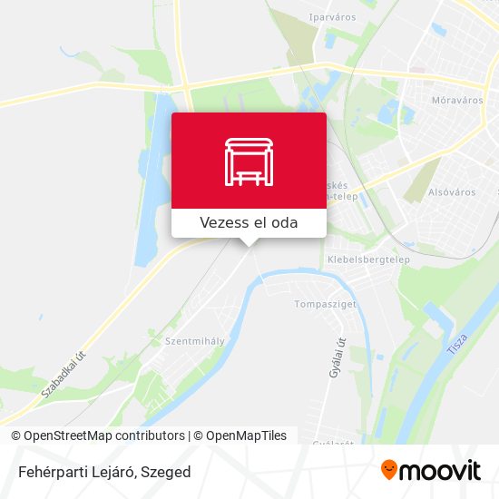 Fehérparti Lejáró térkép