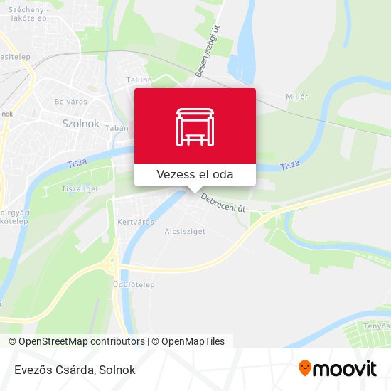 Evezős Csárda térkép