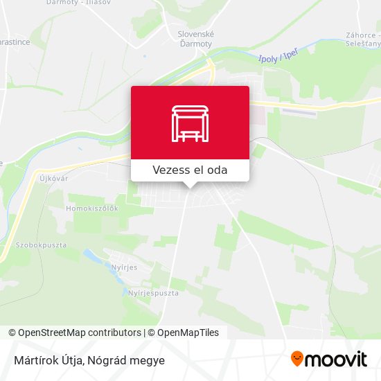 Mártírok Útja térkép