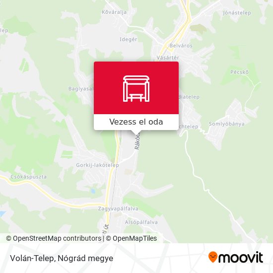 Volán-Telep térkép