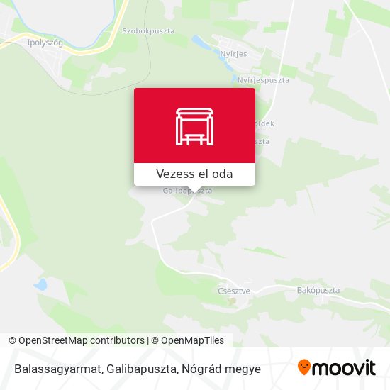 Balassagyarmat, Galibapuszta térkép