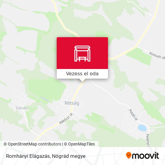 Romhányi Elágazás térkép