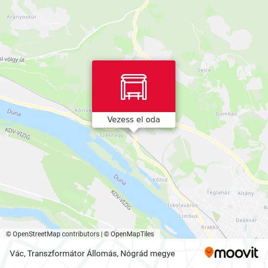 Vác, Transzformátor Állomás térkép