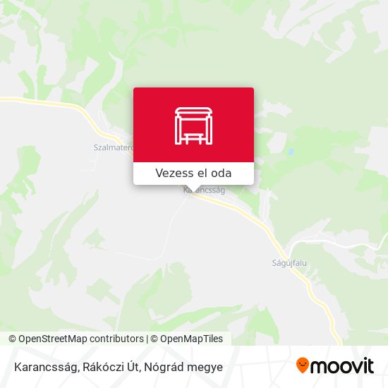 Karancsság, Rákóczi Út térkép