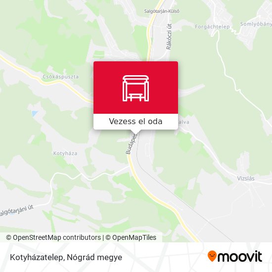 Kotyházatelep térkép