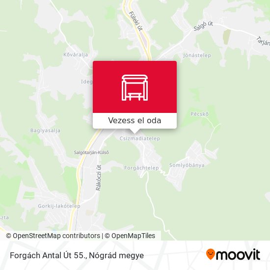 Forgách Antal Út 55. térkép