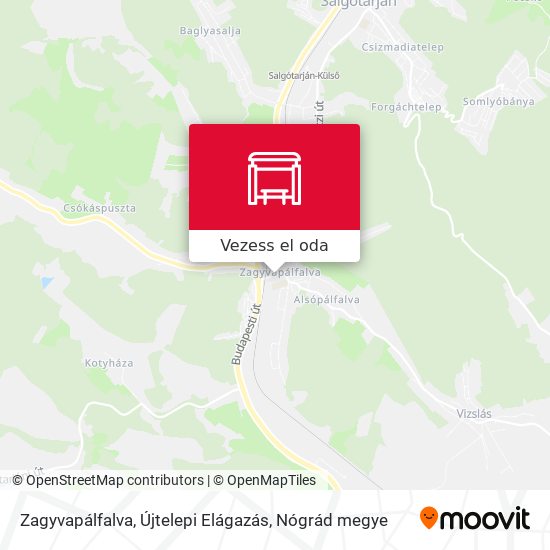 Zagyvapálfalva, Újtelepi Elágazás térkép