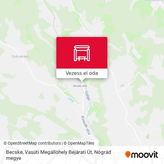 Becske, Vasúti Megállóhely Bejárati Út térkép