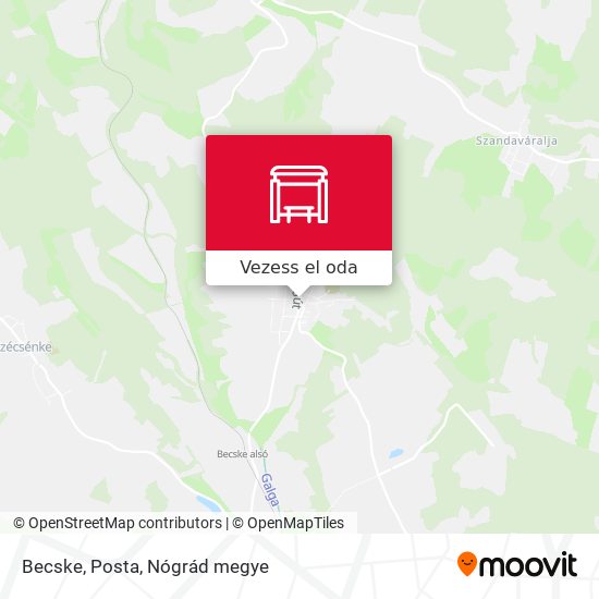 Becske, Posta térkép