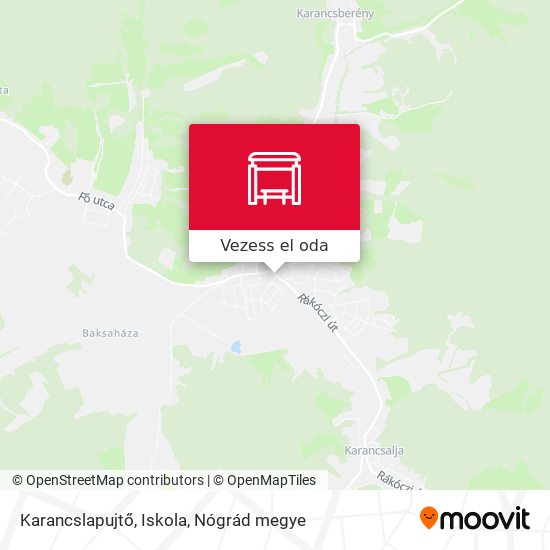Karancslapujtő, Iskola térkép