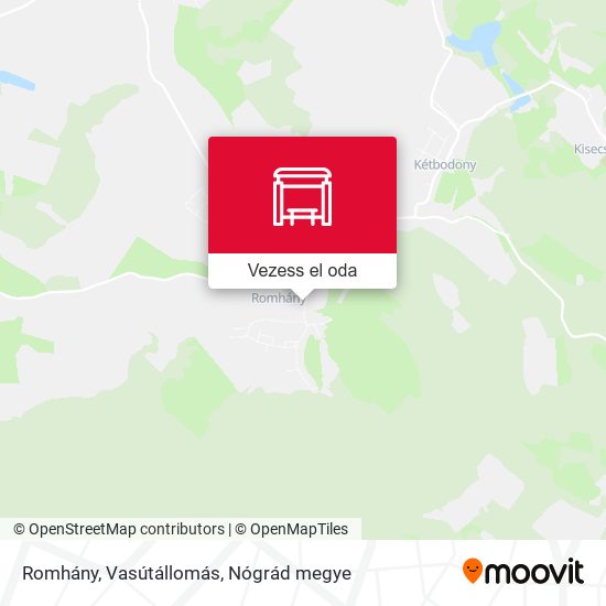 Romhány, Vasútállomás térkép