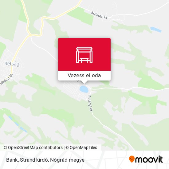 Bánk, Strandfürdő térkép