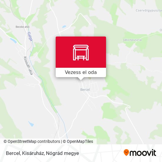 Bercel, Kisáruház térkép