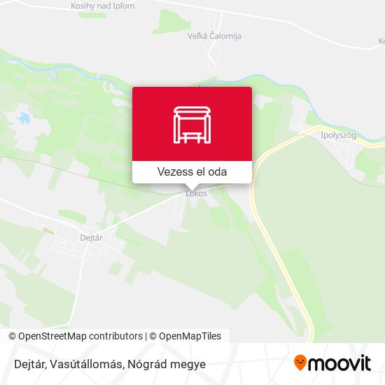 Dejtár, Vasútállomás térkép
