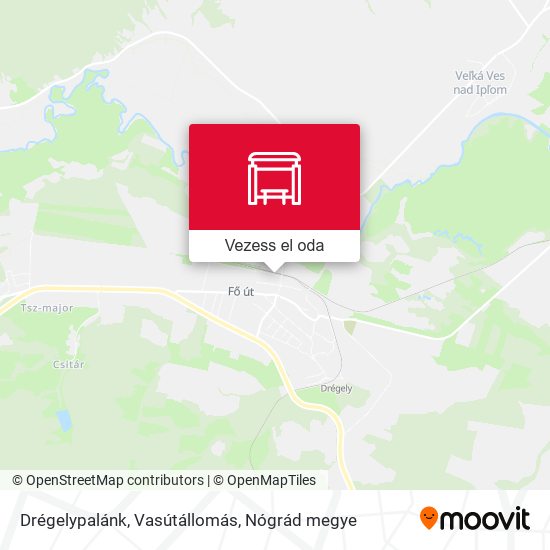 Drégelypalánk, Vasútállomás térkép