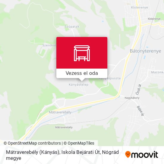 Mátraverebély (Kányás), Iskola Bejárati Út térkép