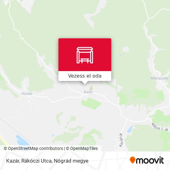 Kazár, Rákóczi Utca térkép