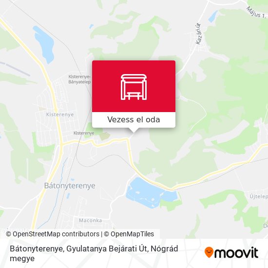 Bátonyterenye, Gyulatanya Bejárati Út térkép