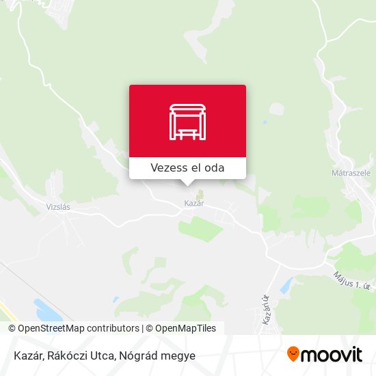 Kazár, Rákóczi Utca térkép