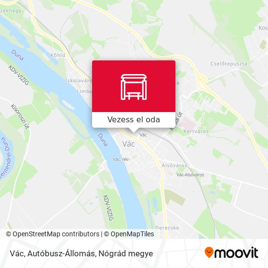 Vác, Autóbusz-Állomás térkép