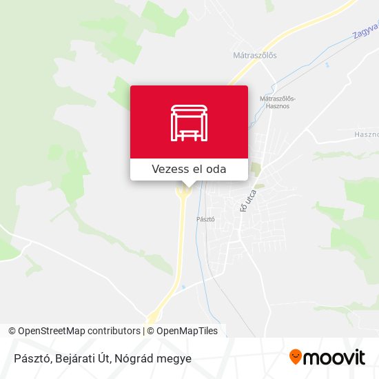 Pásztó, Bejárati Út térkép