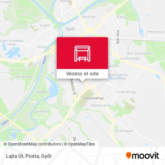 Lajta Út, Posta térkép