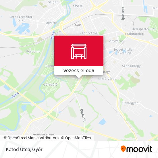 Katód Utca térkép