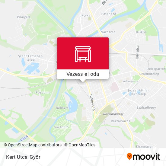 Kert Utca térkép