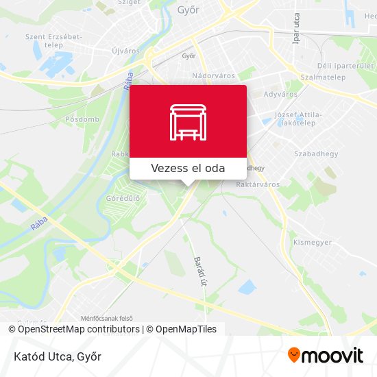 Katód Utca térkép