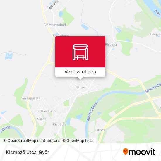 Kismező Utca térkép