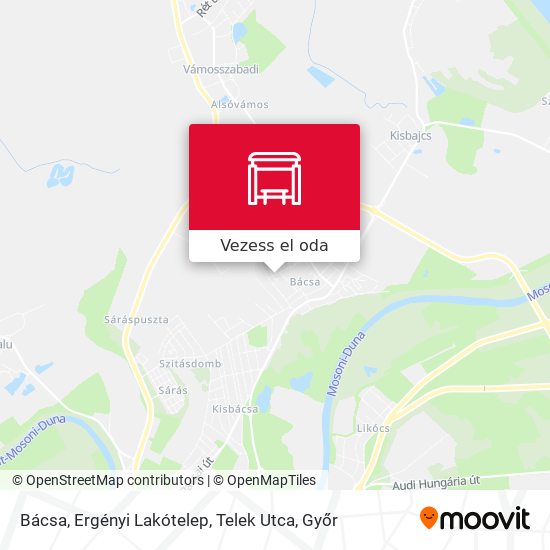 Bácsa, Ergényi Lakótelep, Telek Utca térkép