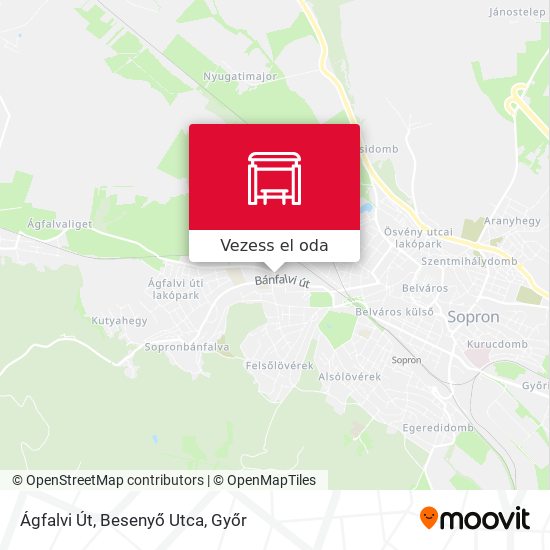 Ágfalvi Út, Besenyő Utca térkép