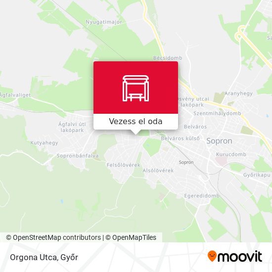Orgona Utca térkép