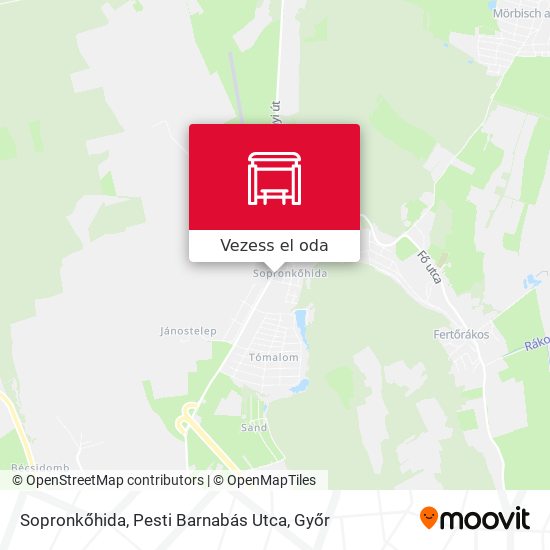 Sopronkőhida, Pesti Barnabás Utca térkép