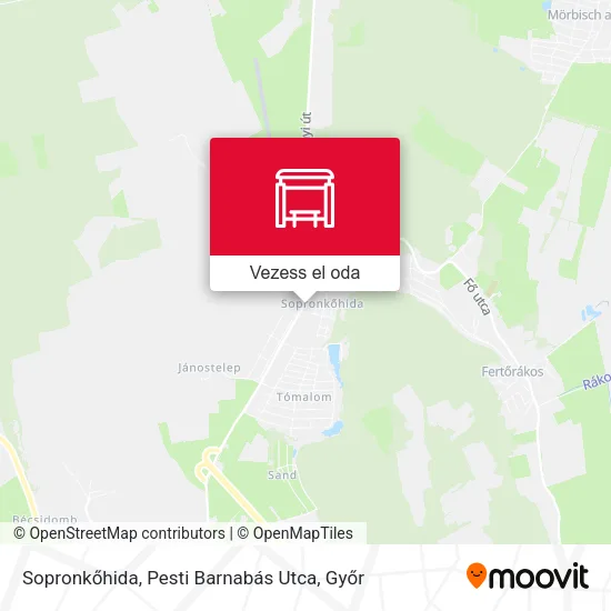 Sopronkőhida, Pesti Barnabás Utca térkép